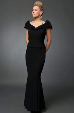 Alexander By Daymor - 2003 Ruffles Off Shoulder Evening Gown -Hot Sale WEDDING Store alexander by daymor 2003 ruffles off shoulder evening gown mother of the bride dresses 2 black 28314793312339