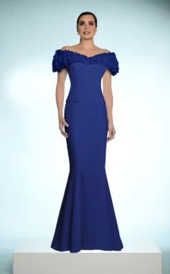 Alexander By Daymor - 2003 Ruffles Off Shoulder Evening Gown -Hot Sale WEDDING Store alexander by daymor 2003 ruffles off shoulder evening gown mother of the bride dresses 2 cobalt blue 6250831151161