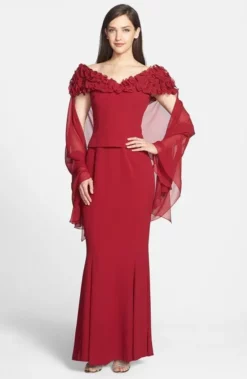 Alexander By Daymor - 2003 Ruffles Off Shoulder Evening Gown -Hot Sale WEDDING Store alexander by daymor 2003 ruffles off shoulder evening gown mother of the bride dresses 2 cranberry 6250831118393