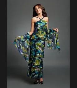 Alexander By Daymor - 3451 Beaded Halter Tiered Sheath Evening Dress -Hot Sale WEDDING Store alexander by daymor 3451 beaded halter tiered sheath evening dress wedding guest 2 peacock 6250823090233