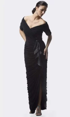 Alexander By Daymor - 8031 Shirred Off Shoulder Long Gown -Hot Sale WEDDING Store alexander by daymor 8031 shirred off shoulder long gown mother of the bride dresses 2 black 29483617386579