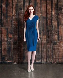 Alexander By Daymor - 869 Embellished Ruched V-neck Sheath Dress -Hot Sale WEDDING Store alexander by daymor 869 embellished ruched v neck sheath dress mother of the bride dresses 2 teal blue 5782702489657 scaled