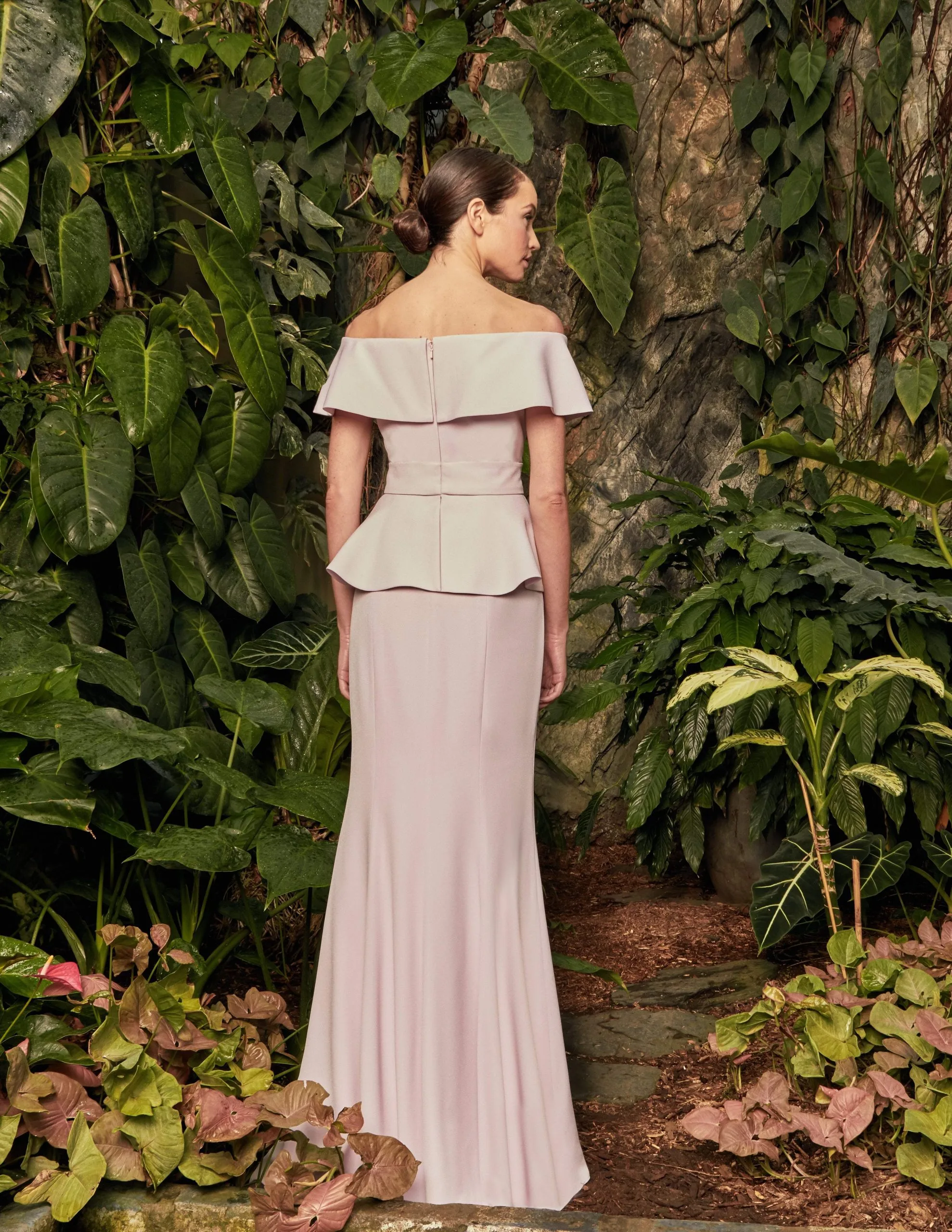 Alexander By Daymor - 950 Off-Shoulder Peplum Trumpet Dress 5 Alexander By Daymor - 950 Off-Shoulder Peplum Trumpet Dress - Image 5