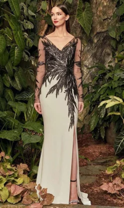 Alexander By Daymor - 960 Illusion Sleeves Sequin Lace Applique Sheath Gown -Hot Sale WEDDING Store alexander by daymor 960 illusion sleeves sequin lace applique sheath gown mother of the bride dresses 29483734138963