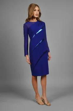 Alexander By Daymor - Long Sleeve Sequined Dress 323