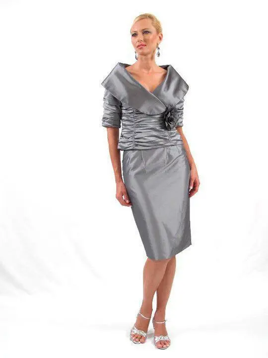 Alexander By Daymor - Wide Portrait Collar Cocktail Dress 217 2 Alexander By Daymor - Wide Portrait Collar Cocktail Dress 217 - Image 2