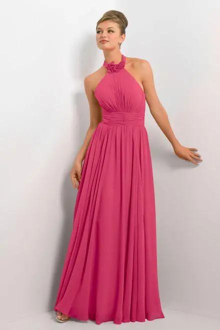 Alexia Designs - 176L Rosette High Halter Pleated Dress 2 Alexia Designs - 176L Rosette High Halter Pleated Dress - Image 2