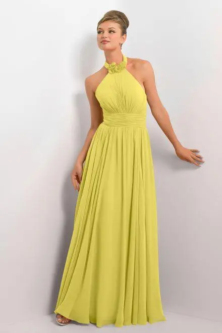 Alexia Designs - 176L Rosette High Halter Pleated Dress 4 Alexia Designs - 176L Rosette High Halter Pleated Dress - Image 4