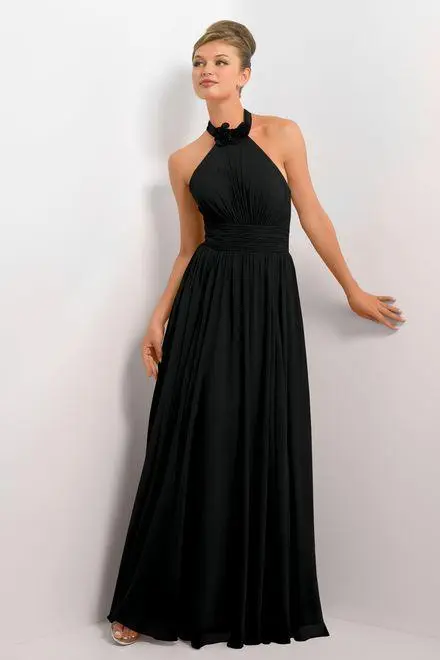 Alexia Designs - 176L Rosette High Halter Pleated Dress 5 Alexia Designs - 176L Rosette High Halter Pleated Dress - Image 5