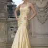 Alexia Designs - 2820 Embellished Halter Taffeta Trumpet Dress