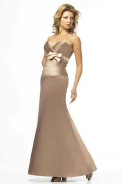 Alexia Designs - 2970 Pleated Sweetheart Satin Trumpet Dress