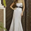 Alexia Designs - 4050 Strapless Pleated Bodice Trumpet Gown