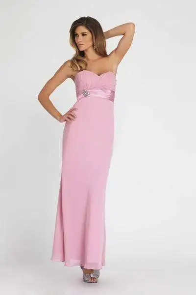 Alexia Designs - 4080 Strapless Shirred Bodice Empire Dress 1 Alexia Designs - 4080 Strapless Shirred Bodice Empire Dress