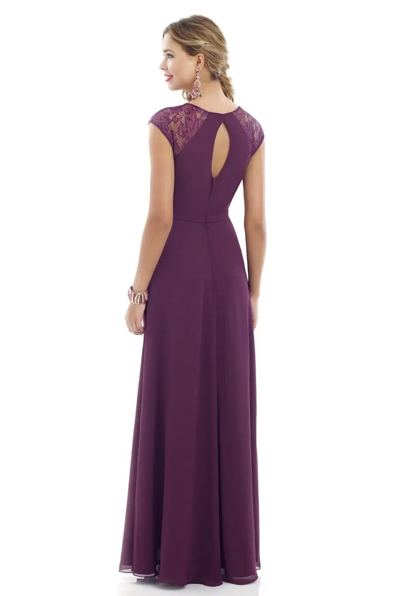 Alexia Designs - 4220 Lace Cap Sleeve Chiffon Dress 2 Alexia Designs - 4220 Lace Cap Sleeve Chiffon Dress - Image 2