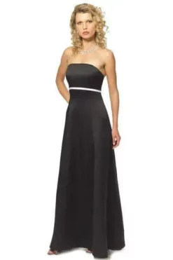 Alexia Designs - 610 Strapless Satin Button Accented A-line Gown