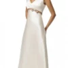 Alexia Designs - 808 Prima Satin Plunging V-neck A-line Dress