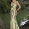 Alexia Designs - 822 Sleeveless Cummerbund Taffeta Gown