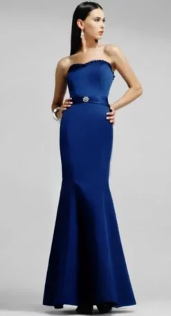 Alexia Designs - 868 Strapless Satin/Chiffon Mermaid Dress