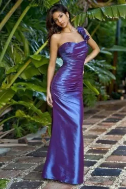 Alexia Designs - 916 Pleated Semi-Sweetheart Sheath Dress