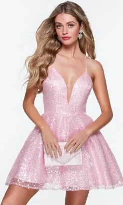 Alyce Paris 3104 - Sequined Cocktail Dress