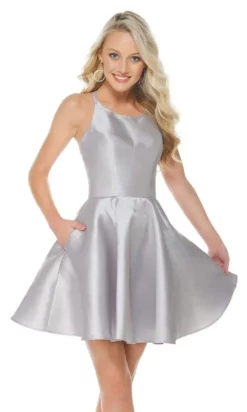 Alyce Paris - 3703 Strappy Fitted Halter Cocktail Dress -Hot Sale WEDDING Store alyce paris 3703 strappy fitted halter cocktail dress cocktail dresses 29126024593491