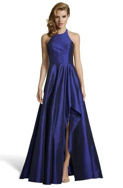 Alyce Paris - 60713 Halter Neckline Shimmering Taffeta High Low Gown -Hot Sale WEDDING Store alyce paris 60713 halter neckline shimmering taffeta high low gown prom dresses 0 navy 13810282659923
