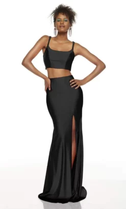 Alyce Paris - 60829 Two-Piece Crisscross Strappy Back Long Dress 8 Alyce Paris - 60829 Two-Piece Crisscross Strappy Back Long Dress -Hot Sale WEDDING Store alyce paris 60829 two piece crisscross strappy back long dress evening dresses 0 black 13796595794003