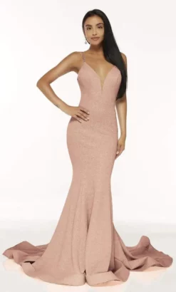 Alyce Paris - 60865 Plunging Glitter Jersey Mermaid Dress -Hot Sale WEDDING Store alyce paris 60865 plunging glitter jersey mermaid dress bridesmaid dresses 13797387468883