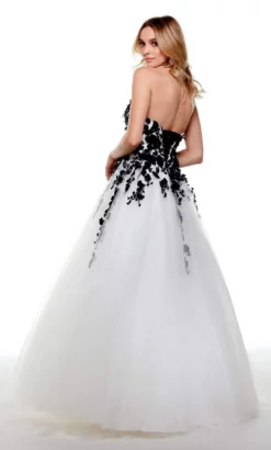 Alyce Paris - 61007 Floral Applique Strapless Tulle Ballgown -Hot Sale WEDDING Store alyce paris 61007 floral applique strapless tulle ballgown special occasion dress 28235875975251