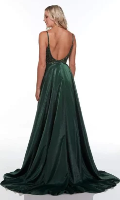 Alyce Paris - 61197 Metallic Beaded Gown With Slit -Hot Sale WEDDING Store alyce paris 61197 metallic beaded gown with slit special occasion dress 29271339302995