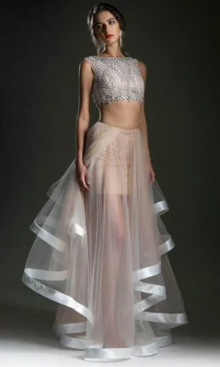 Andrea And Leo 5282 - Two-Piece Tiered Prom Dress