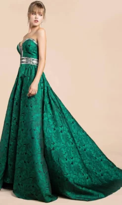 Andrea And Leo A0517 - Strapless Printed Overskirt Evening Gown -Hot Sale WEDDING Store andrea and leo a0517 strapless printed overskirt evening gown prom dresses 30402045509715