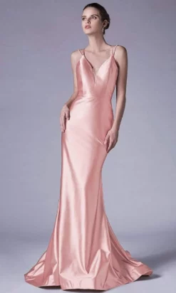 Andrea And Leo - A0632 Cutout Tie-Back Satin Mermaid Gown -Hot Sale WEDDING Store andrea and leo a0632 cutout tie back satin mermaid gown bridesmaid dresses 2 blush 28657624940627