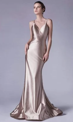 Andrea And Leo - A0632 Cutout Tie-Back Satin Mermaid Gown -Hot Sale WEDDING Store andrea and leo a0632 cutout tie back satin mermaid gown bridesmaid dresses 2 gold 28657639194707