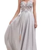 Andrea And Leo A0679 - Floral Applique A-line Gown