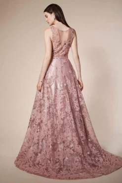 Andrea And Leo - A0701 Plunging V Neck A-Line Dress -Hot Sale WEDDING Store andrea and leo a0701 plunging v neck a line dress bridesmaid dresses 28020192608339