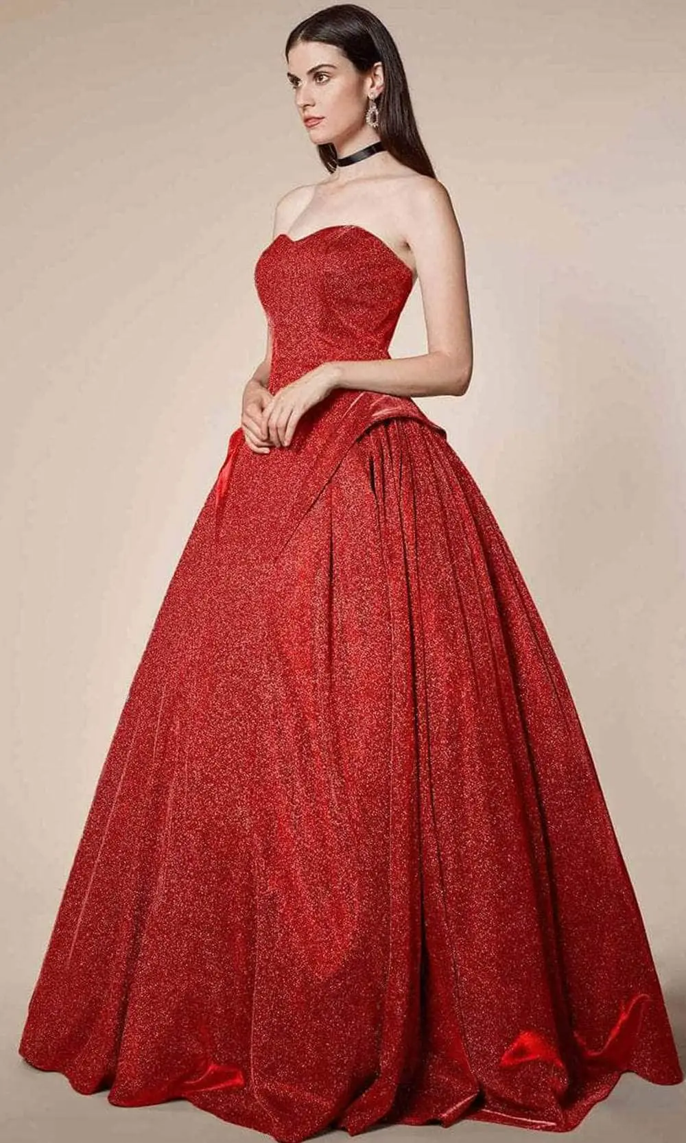 Andrea And Leo A0709 - Strapless Metallic Ballgown 3 Andrea And Leo A0709 - Strapless Metallic Ballgown - Image 3