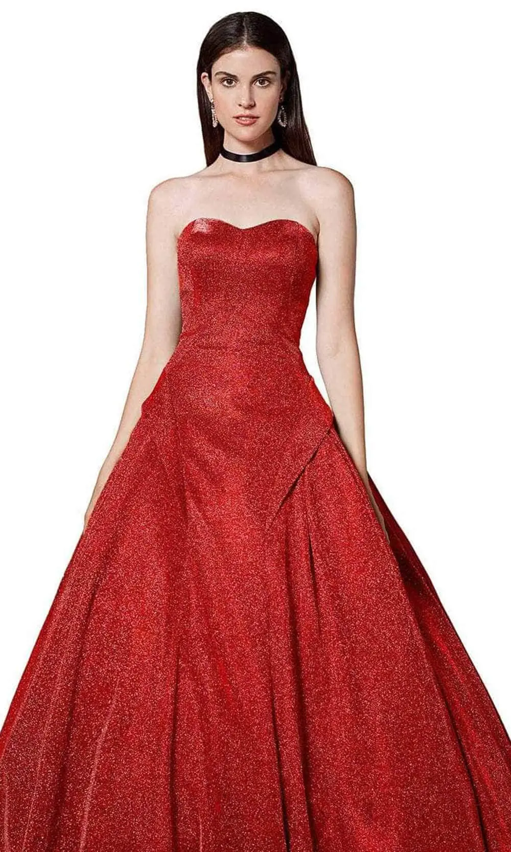 Andrea And Leo A0709 - Strapless Metallic Ballgown 4 Andrea And Leo A0709 - Strapless Metallic Ballgown - Image 4