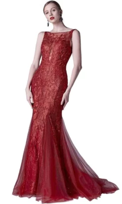 Andrea And Leo A0711 - High-Neckline Embroidered Evening Gown