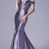 Andrea And Leo - A0725 Off-Shoulder Metallic Jacquard Mermaid Gown
