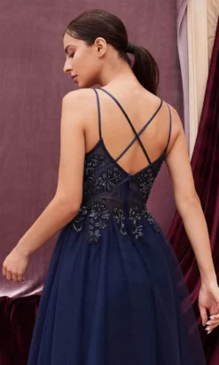 Andrea And Leo - A0762 Beaded Floral Lace Bodice Tulle A-Line Gown -Hot Sale WEDDING Store andrea and leo a0762 beaded floral lace bodice tulle a line gown prom dresses 15814773211219