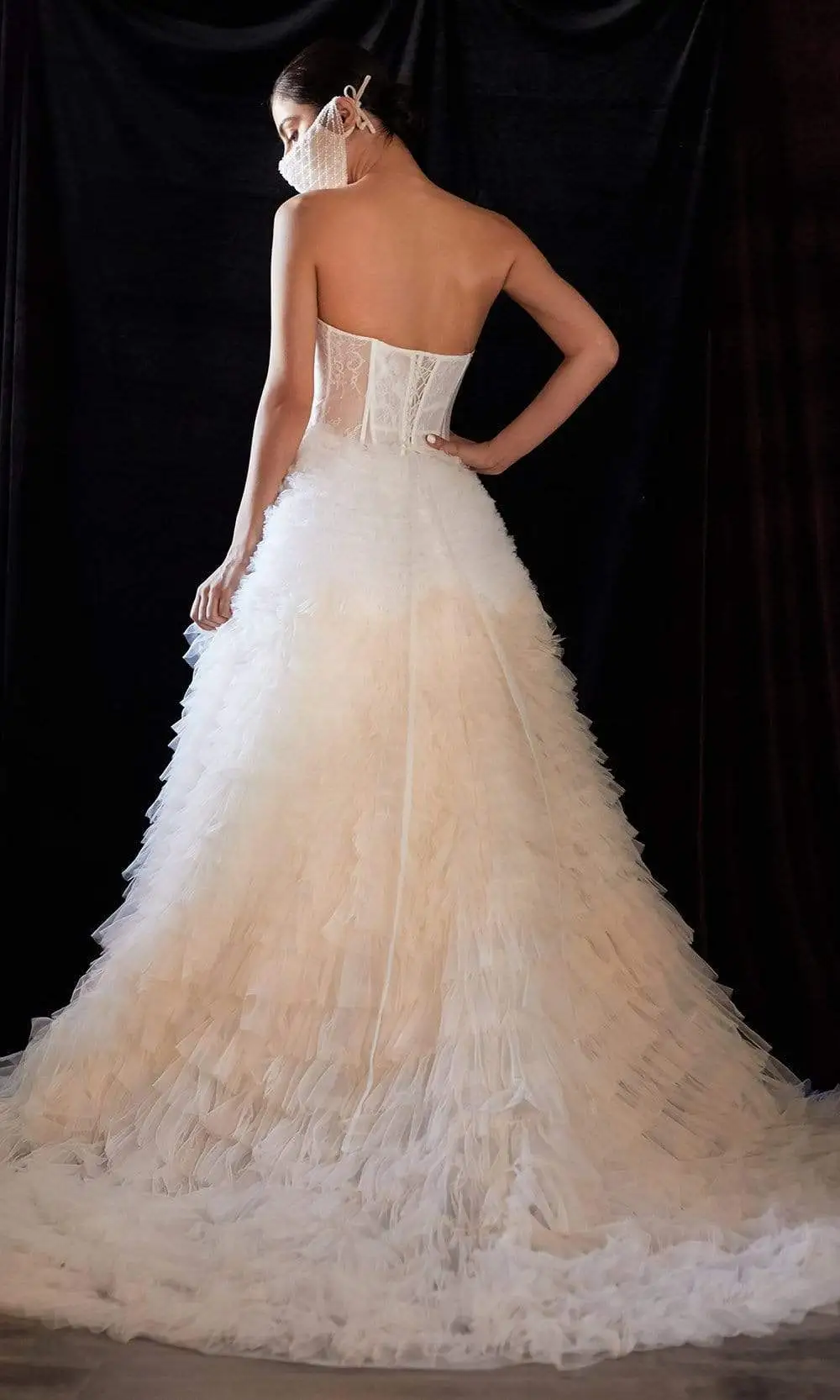 Andrea And Leo - A0767W Strapless Ruffled Ballgown 2 Andrea And Leo - A0767W Strapless Ruffled Ballgown - Image 2