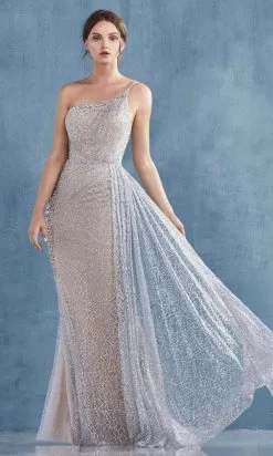 Andrea And Leo - A0975 Sparkly Sheer Side Long Dress
