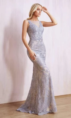 Andrea And Leo - A1011 Embroidered And Beaded Dress With Overskirt -Hot Sale WEDDING Store andrea and leo a1011 embroidered and beaded dress with overskirt evening dresses 15832359272531