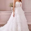 Andrea And Leo - A1017W Strapless Pleated Wedding Dress