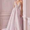Andrea And Leo - A1019 Open Lace-Up Back Princess Dress