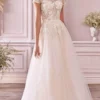 Andrea And Leo A1026S - Short Sleeved Laced Bridal Gown