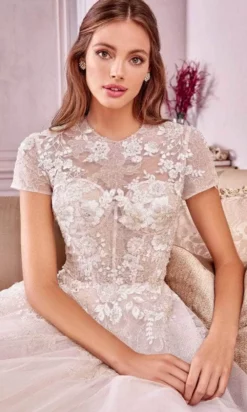 Andrea And Leo A1026S - Short Sleeved Laced Bridal Gown -Hot Sale WEDDING Store andrea and leo a1026s short sleeved laced bridal gown bridal dresses 30404240048211