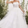 Andrea And Leo - A1050W Straight Across Corset Ballgown