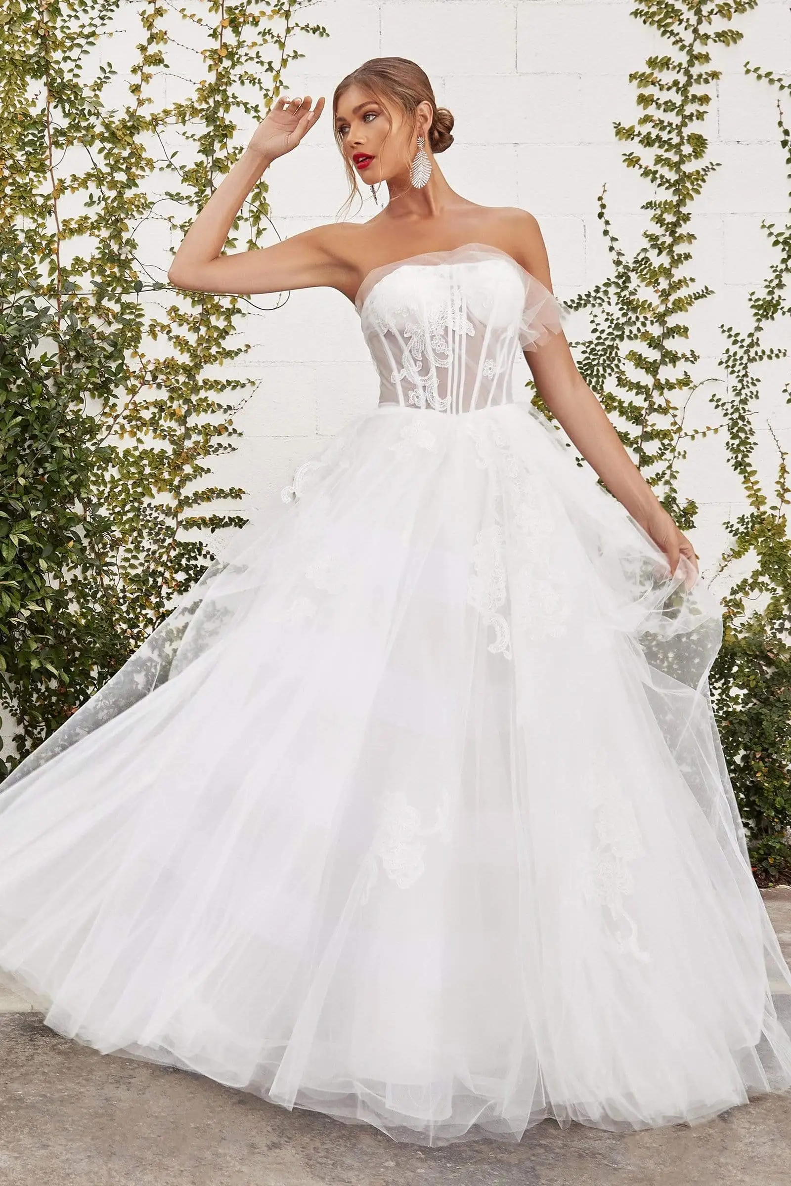 Andrea And Leo - A1050W Straight Across Corset Ballgown 1 Andrea And Leo - A1050W Straight Across Corset Ballgown